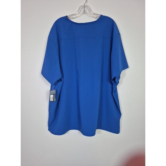 JOCKEY Unisex 2X Scrub Top & Bottom Set Wrinkle Resistant V-Neck Royal Blue - Picture 3 of 16